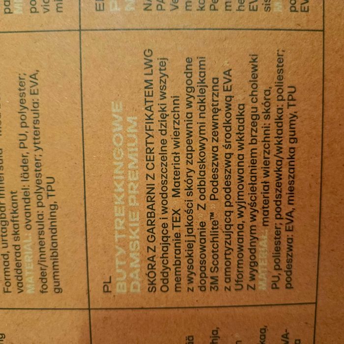 Nowe buty jesienno-zimowe r.38 skóra waterproof trekkingowe