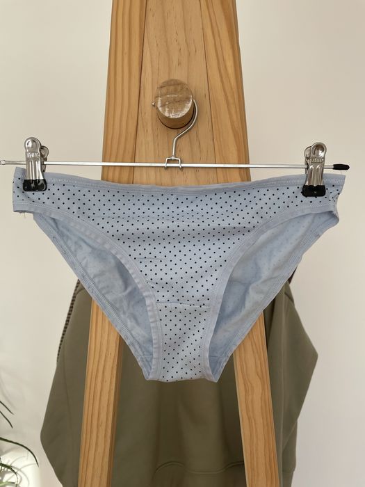 Трусики жіночі блакитні в горошок/ cotton 95%/ esmara