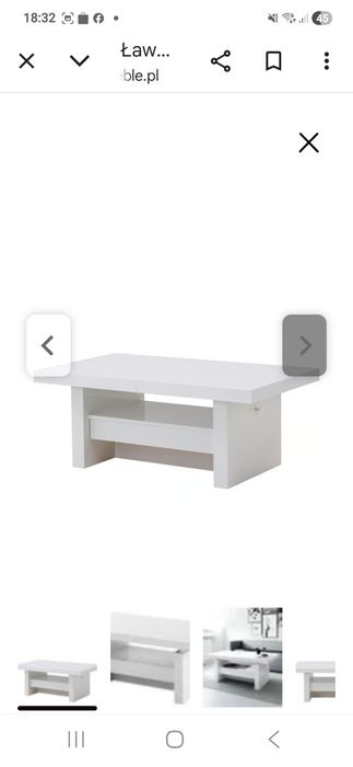 Sprzedam ławę Aversa – biała, wysoki połysk