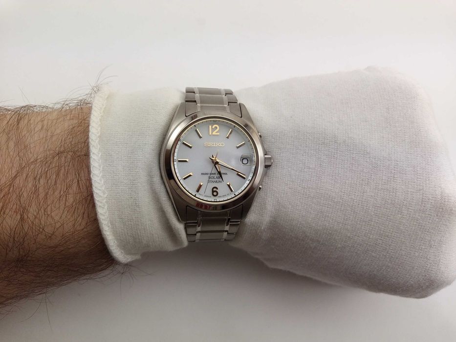 Японские мужские часы Seiko Solar SBTM227 титан, радиоконтроль, сапфир