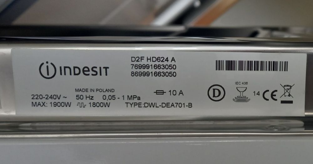 Máquina de lavar loiça INDESIT D2F HD624 A