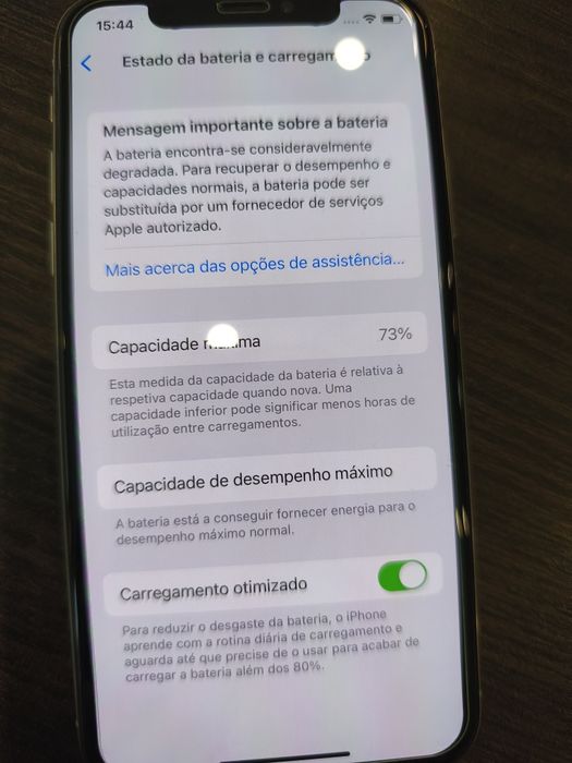 iPhone X branco 256GB