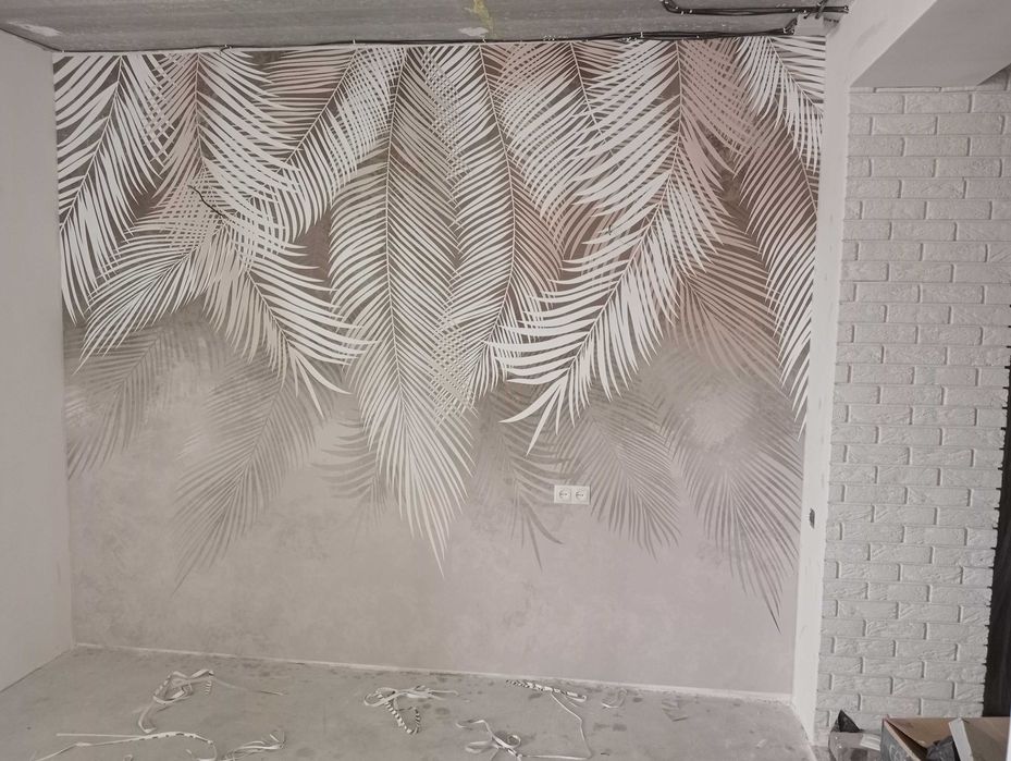 Поклейка шпалер/обоев, ламінат,шпаклювання, фарбування стін,