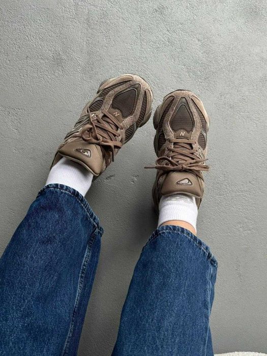 Кроссовки New Balance 9060 Baby Beige Brown/Кросівки Жіночі Нью Беланс