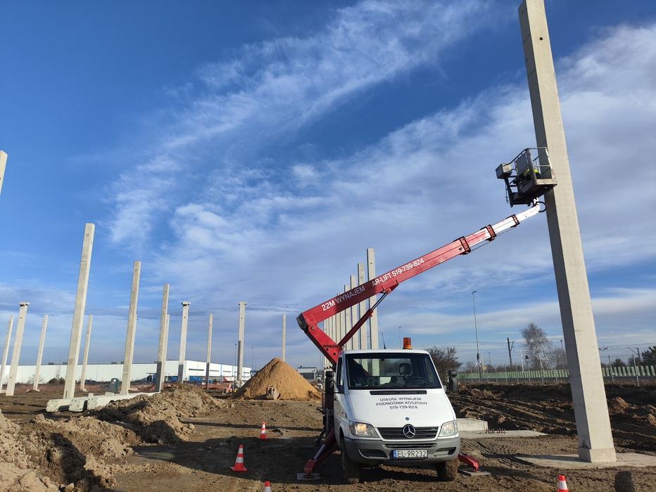 Usługi , wynajem podnośnik koszowy , zwyżka 22m