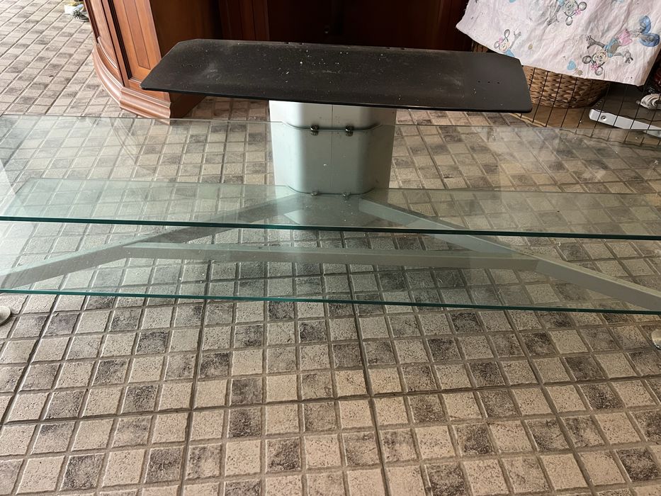 Móvel TV Vidro Inox