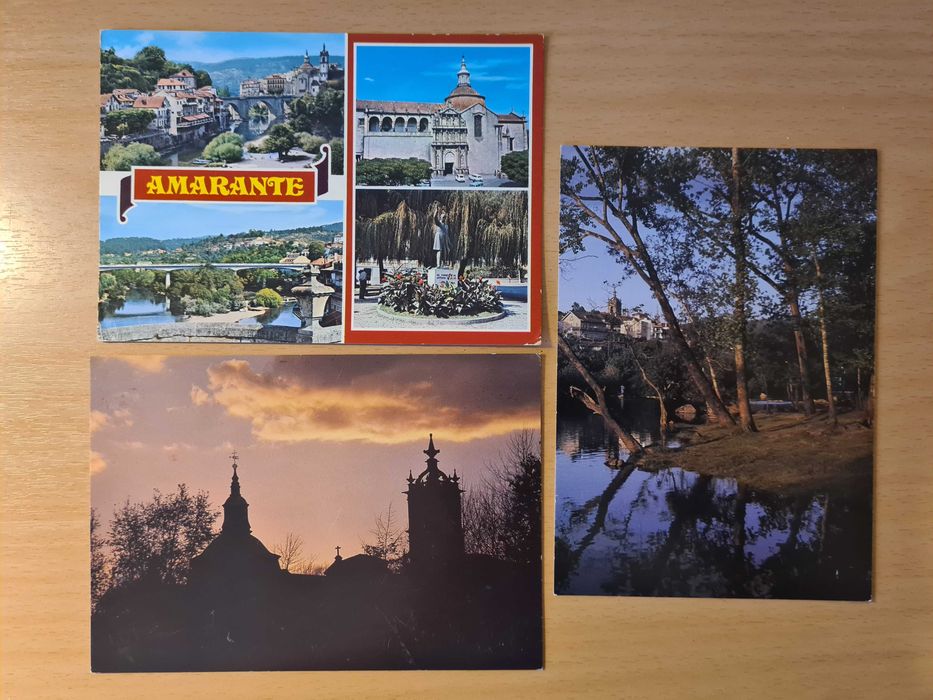 3 postais ilustrados de Amarante, Portugal