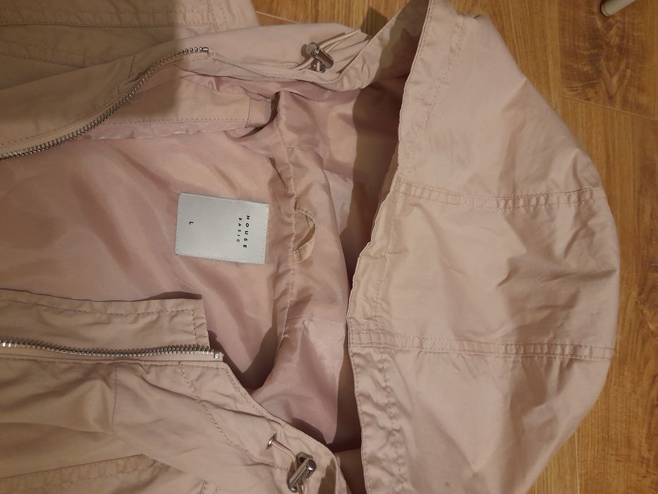 Kurtka przejsciowa parka r. L firmy House kolor "brudny" róż