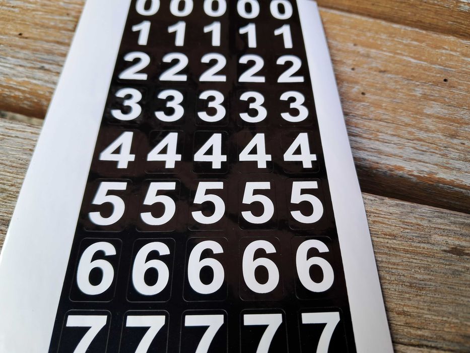 Наклейки влагостойкие стикеры водостойкие наклейка цифра