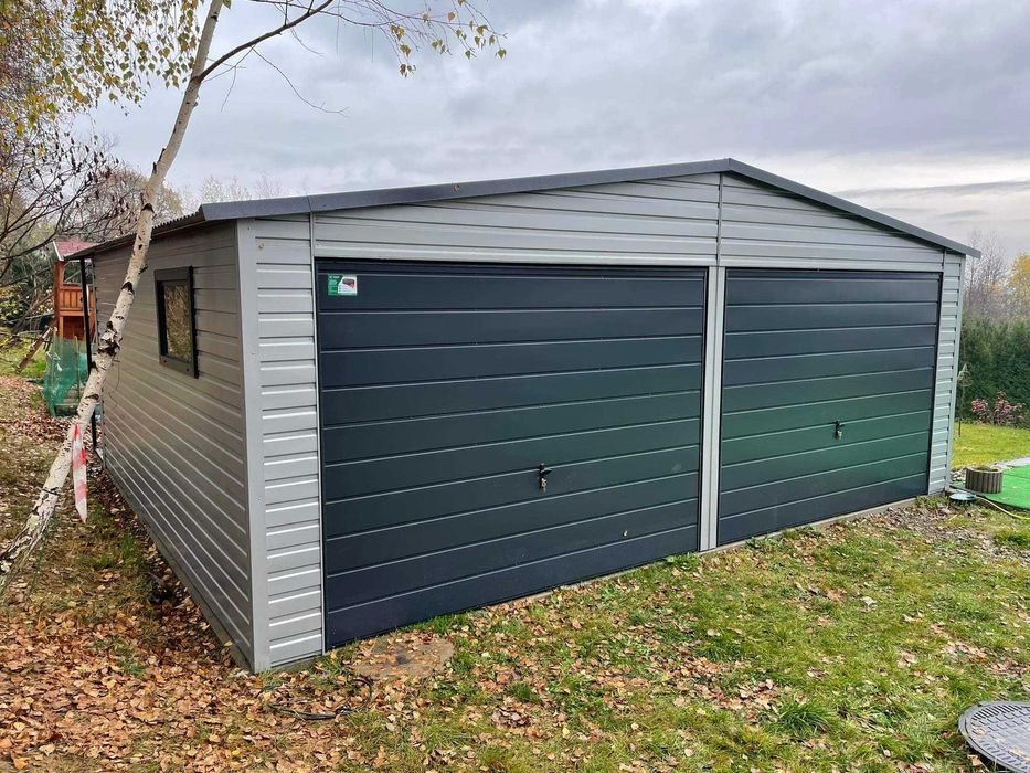Garaż blaszany PREMIUM. WZMOCNIONY PROFILAMI. Producent. Cała Polska