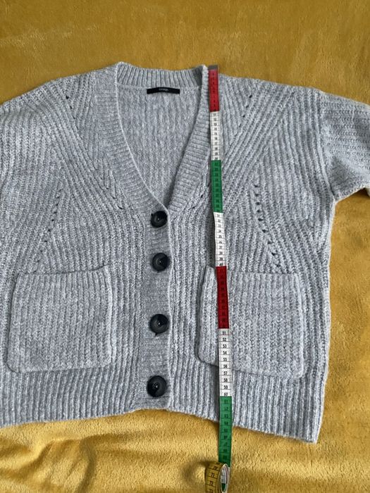 Sweter M szary rozpinany