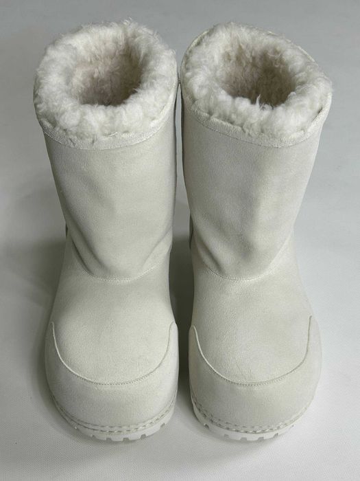 BALENCIAGA ALASKA High Fur Boots white ботинки чоботи білі сапожки 43