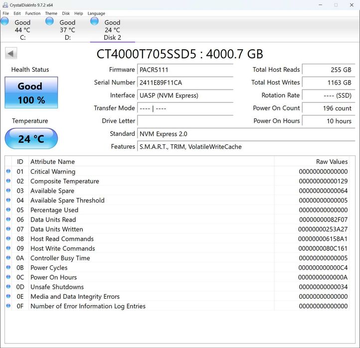 Crucial T705 4TB with Heatsink (CT4000T705SSD5)