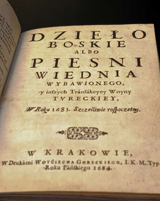 Wespazjan  Kochowski  "Dzieło Boskie albo Pieśni Wiednia wybawionego"