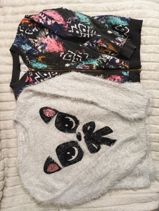 Zestaw sweter i bluza 134 stan bdb