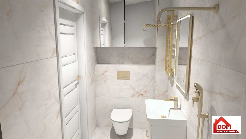 Apartament w stanie deweloperskim z wizualizacją