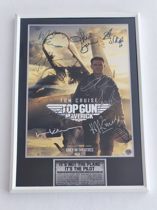 Moldura Filme Top Gun Maverick com Autógrafos (A4)