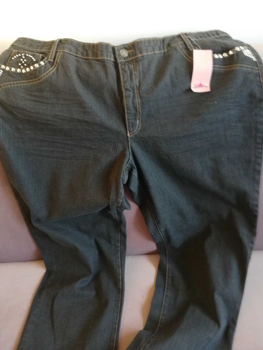 nowe spodnie jeansy roz 52