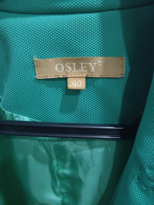 Blazer Verde Texturado com Cotoveleiras - Marca Osley (Tam. 40)
