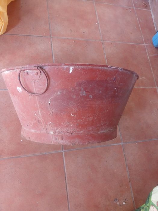 Celha antiga ou alguidar zinco 50cm