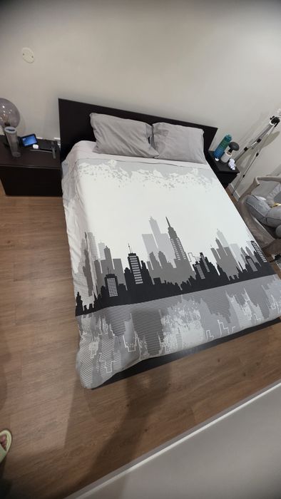 Conjunto mesas de cabeceira em wengue
