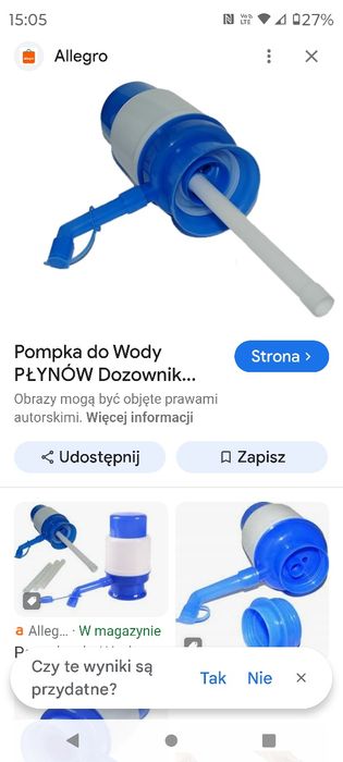 Pompka do wody , płynów plastikowa