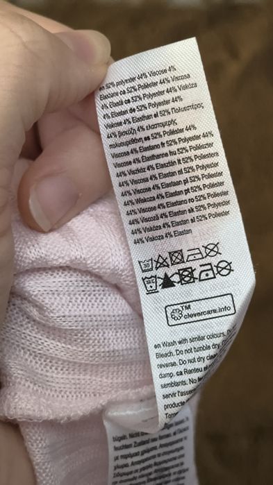 Теплий піжамний рожевий комплект Primark в рубчик