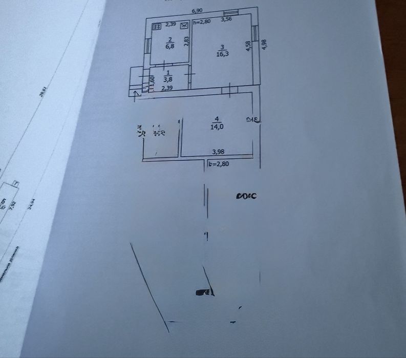 Продам пів будинку вул. Шевченка, 41м2, 2ві кімнати, 5 соток