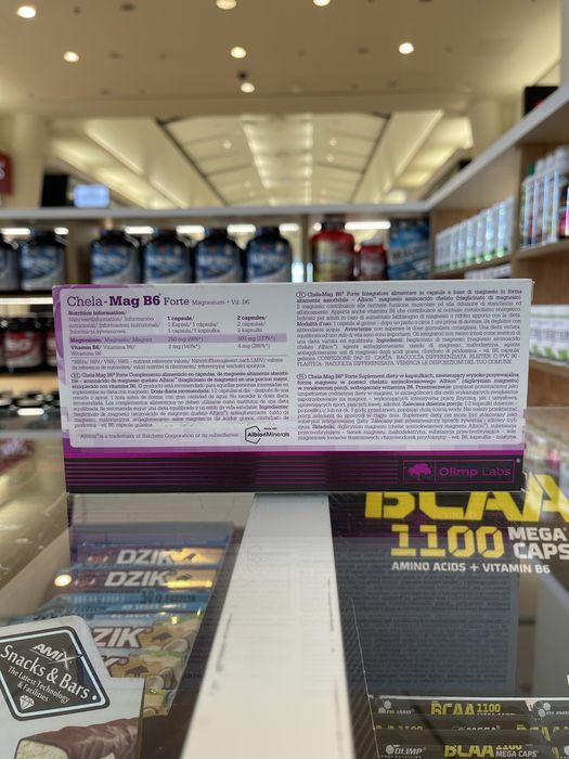 Magnez Olimp Chela-Mag B6 60 Kaps. zdrowie skurcze minerały RADOM