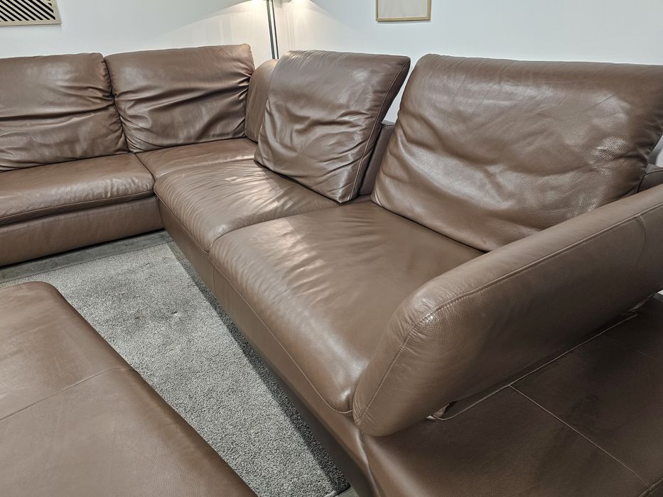 Narożnik skóra naturalna "W.Schillig" super stanie/czekoladowy