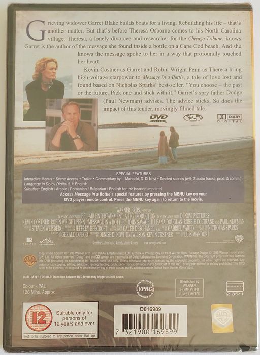 DVD Message in a Bottle SELADO!
