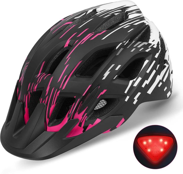 Tadpole Kask rowerowy dla dorosłych lekki 300g z oświetleniem LED r.57-61cm
