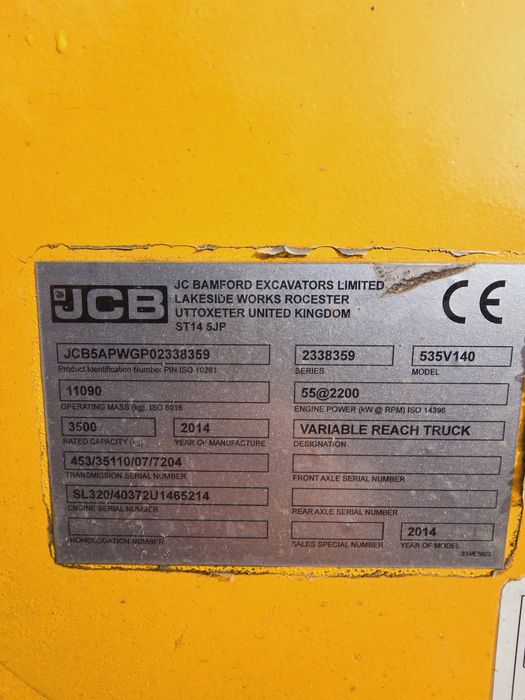 Ładowarka teleskopowa JCB  540-140  2014r.