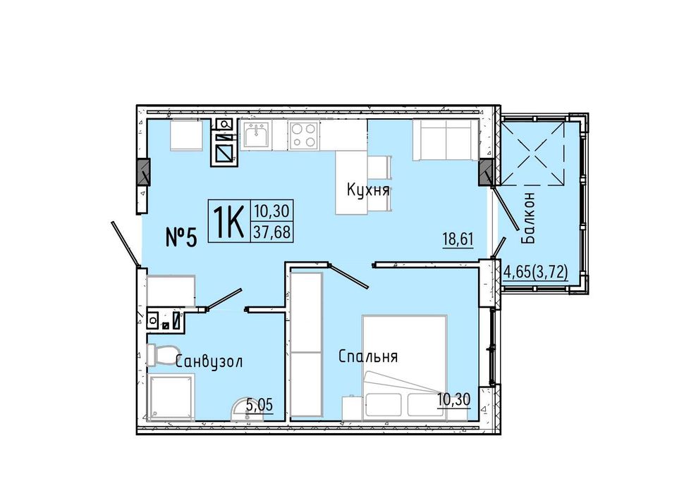 1к квартира в рассрочку, 1 взнос  от 9043 у.е. 2 этаж. Малоэтажный.