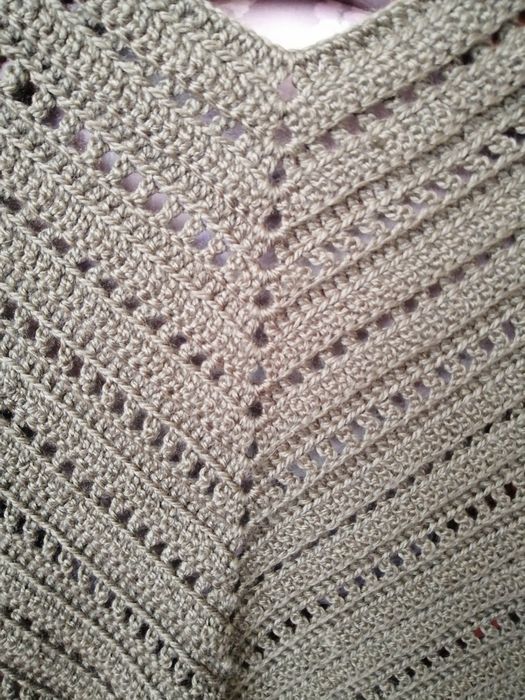 Poncho feito à mão