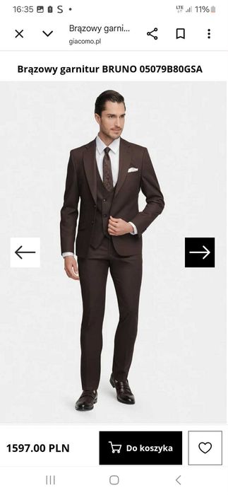 Garnitur męski elegancki