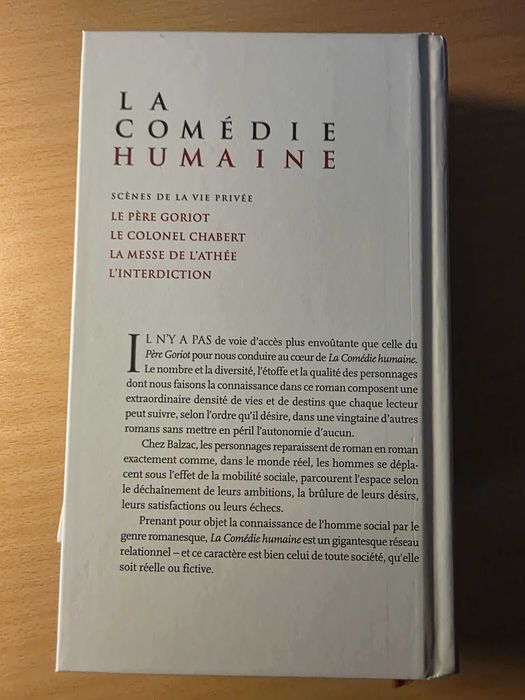 Livro vol. I de "La Comédie Humaine" de Balzac