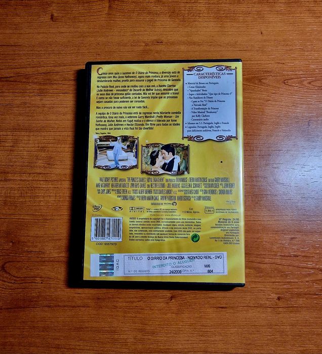 DIÁRIO DA PRINCESA 2 Noivado Real (Anne Hathaway/Julie Andrews) DISNEY