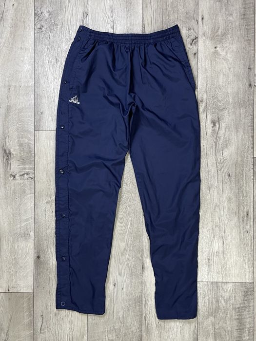 Adidas штаны S размер винтажные на кнопках спортивные синие