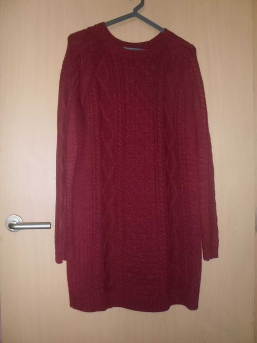 vestido de malha para mulher da marca Green Coast vermelho escuro