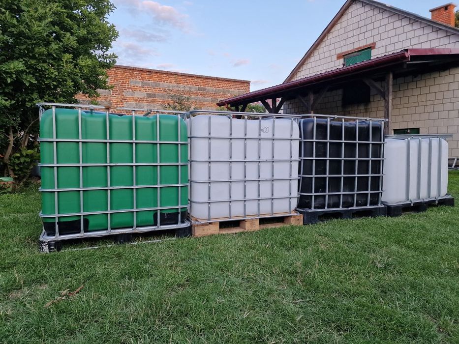 Czarny mauzer DPPL BLACK czarne mauzery schutz IBC 1000L Tanklapa Paletopojemnik Deszczówka Dystrybutor Paliwo Nawóz RSM Szambo Budowa Woda  Ścieki