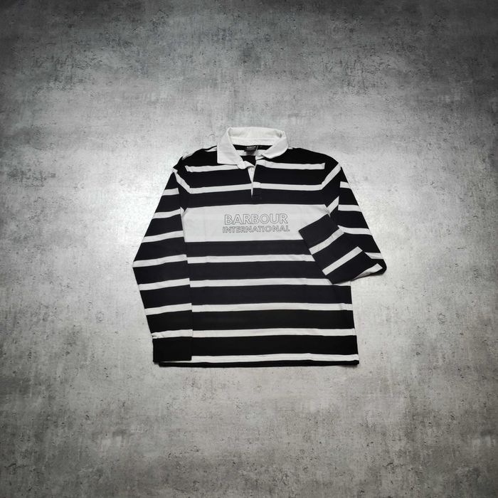 MĘSKA Koszulka Długi Rękaw Bluzka Polo Bawełna Barbour Casuals PREMIUM