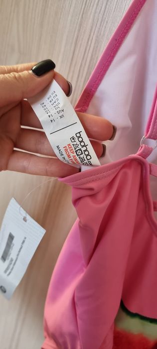 Купальник ярко розовый цельный S M