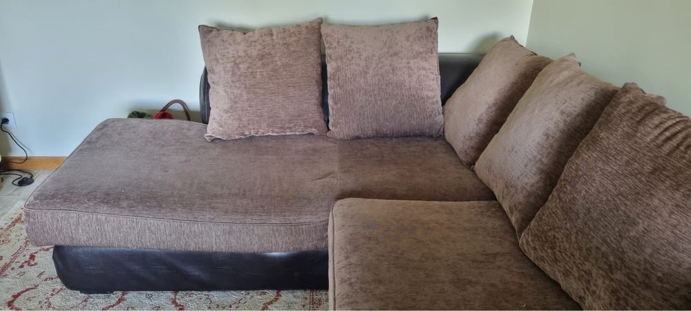 Sofa cama 3 lugares com Chaise Longue