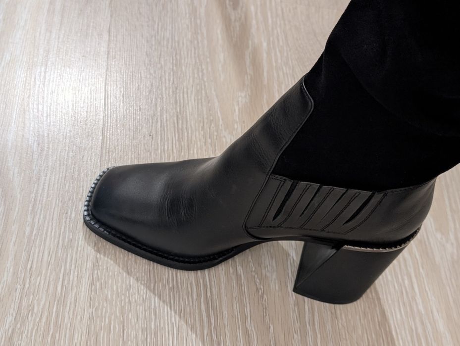 Сапоги ботфорты   низ натуральная кожа