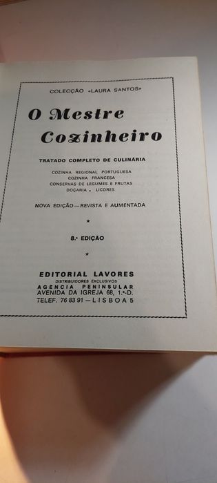 O Mestre Cozinheiro - Laura Santos (8ª edição)