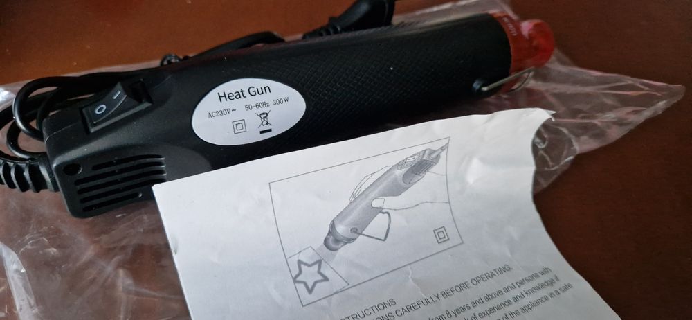 Pistola de calor 220v, ferramenta elétrica, 300w temperatura com supor