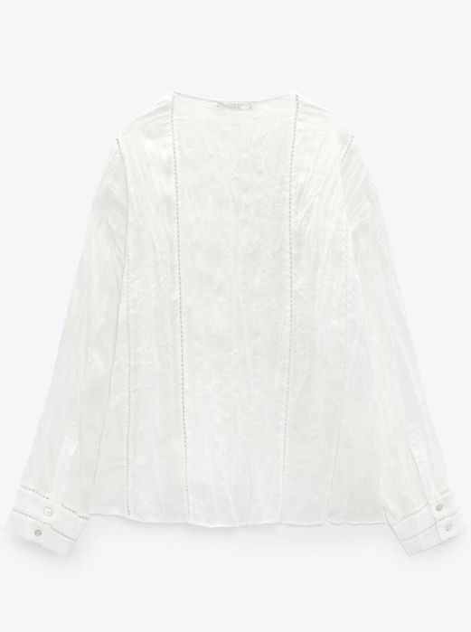 Блуза з рамі zara xl