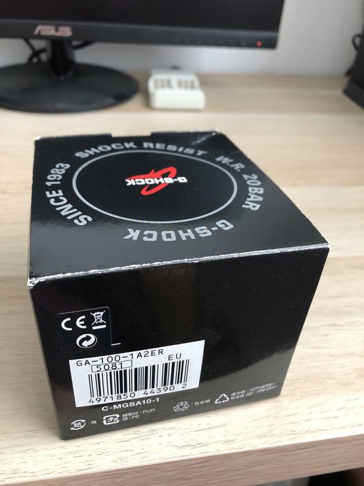 Zegarek Casio G-Shock oryginalny GA-100 czarno niebieski