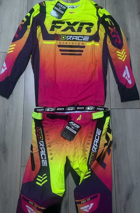 strój odzież moto ubranie do jazdy spodnie komplet
